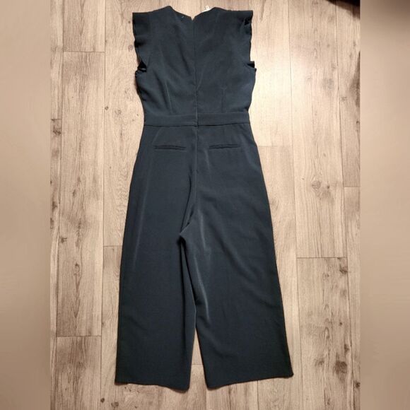 dRA By Anthropologie Kaia Wide Leg Crop Dark Green Jumpsuit Size S - Picture 4 of 9